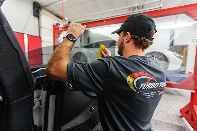 turbo tinting a car windshield door full vehicle